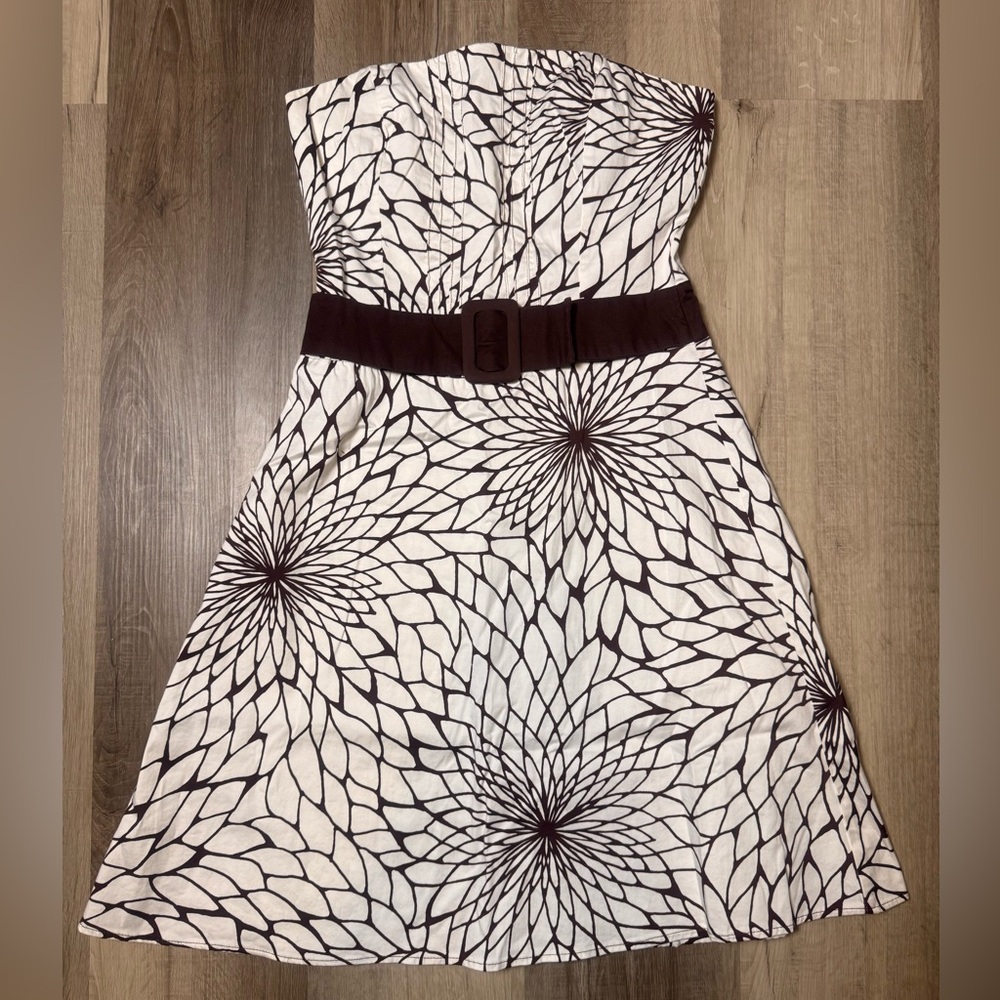 B.SMART 2000s Strapless Belted Dress